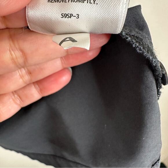 Eileen Fisher Shirt Women’s Large Black Button Front Cotton Minimalist Top - Picture 5 of 7